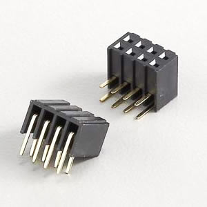 F2RA49DxxGFxA28000x Female Header Right Angle / Dual Rows / Base Height 4.85mm