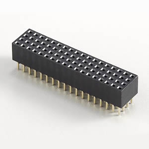 F2SE64FxxxxxAxx000V Female Header Straight / Dual or Four Rows / Base Height 6.35mm