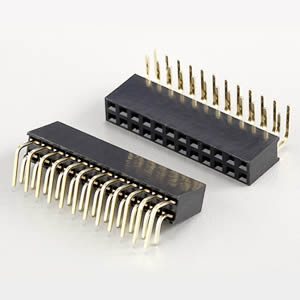 F1RC85DxxGFxA33000V Female Header Right Angle / Dual Rows / Base Height 8.5mm