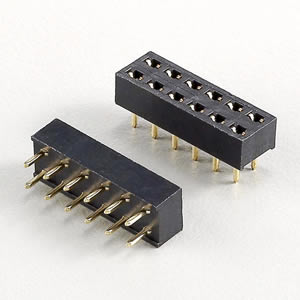 Female Header Straight / Dual Rows / Base Height 3.5mm
